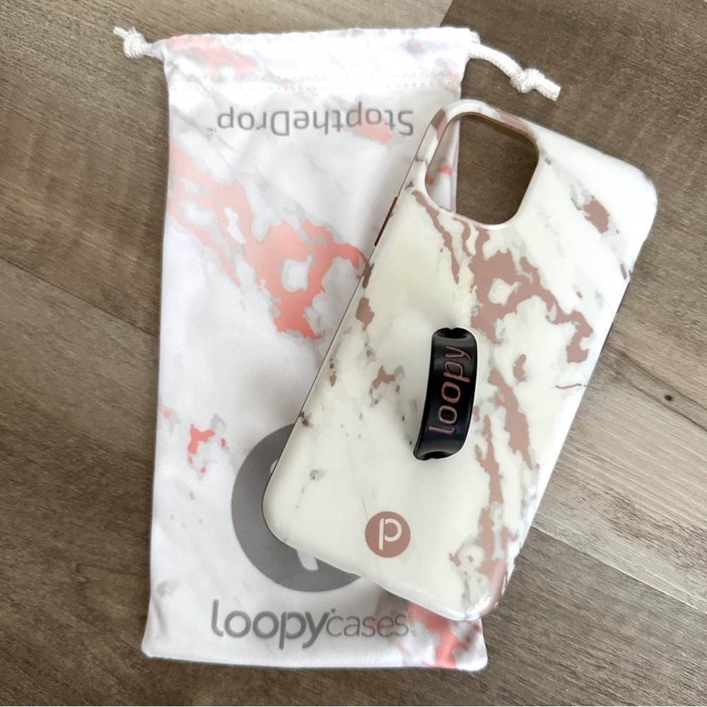 Rose Marble Metallic Loopy iPhone 11 Pro Case